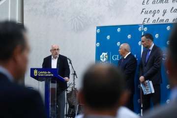 La fiesta aniversario de Global se celebró este miércoles en el Cabildo grancanario (Foto TA)